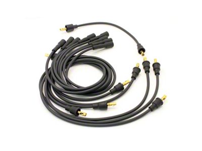 PerTronix Flame-Thrower Spark Plug Wires; Black (76-81 5.0L Jeep CJ7)