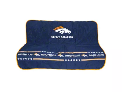 Pets First Pet Car Seat Cover with Denver Broncos Logo (Universal; Some Adaptation May Be Required)