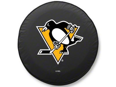 Pittsburgh Penguins Spare Tire Cover; Black (66-18 Jeep CJ5, CJ7, Wrangler YJ, TJ & JK)