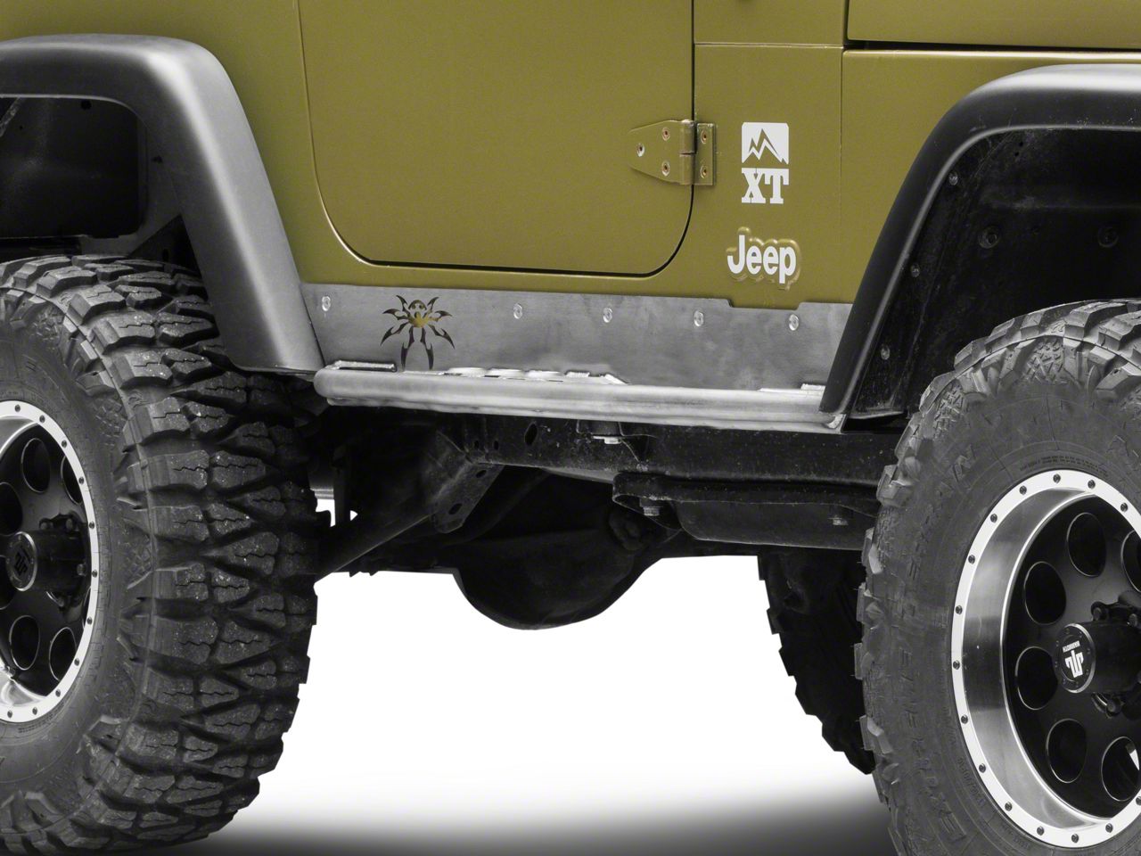 Poison Spyder Jeep Wrangler Ricochet Rockets - Bare Steel 14
