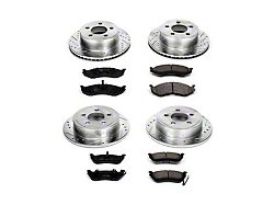 PowerStop Z23 Evolution Sport Brake Rotor and Pad Kit; Front and Rear (03-06 Jeep Wrangler TJ w/ Rear Disc Brakes)