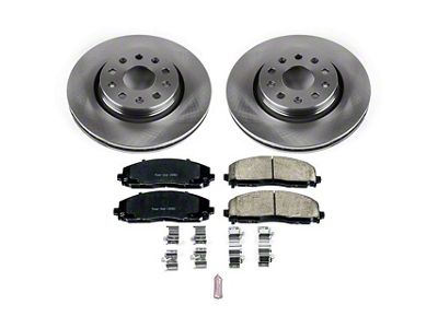 PowerStop OE Replacement Brake Rotor and Pad Kit; Front (20-25 Jeep Gladiator JT Launch Edition, Rubicon)