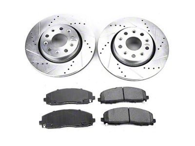 PowerStop Z23 Evolution Sport Brake Rotor and Pad Kit; Front (20-25 Jeep Gladiator JT Launch Edition, Rubicon)
