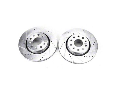 PowerStop Evolution Cross-Drilled and Slotted Rotors; Front Pair (18-25 Jeep Wrangler JL w/ 342mm Solid Rear Rotors)