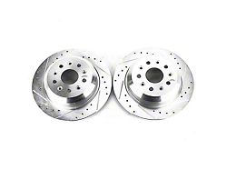 PowerStop Evolution Cross-Drilled and Slotted Rotors; Rear Pair (18-25 Jeep Wrangler JL w/ 342mm Solid Rear Rotors)