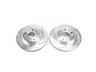 PowerStop Evolution Cross-Drilled and Slotted Rotors; Front Pair (18-25 Jeep Wrangler JL w/ 328mm Solid Rear Rotors)