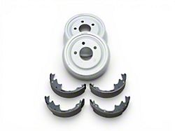 PowerStop OE Replacement Brake Drum and Pad Kit; Rear (01-06 Jeep Wrangler TJ w/ Rear Drum Brakes)