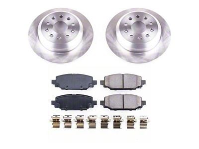 PowerStop OE Replacement Brake Rotor and Pad Kit; Rear (18-25 Jeep Wrangler JL w/ 328mm Solid Rear Rotors)