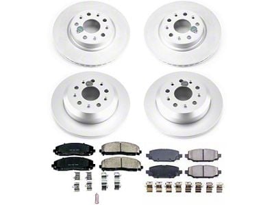 PowerStop Z17 Evolution Plus Brake Rotor and Pad Kit; Front and Rear (18-25 Jeep Wrangler JL w/ 328mm Solid Rear Rotors)