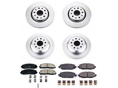 PowerStop Z17 Evolution Plus Brake Rotor and Pad Kit; Front and Rear (18-25 Jeep Wrangler JL w/ 342mm Solid Rear Rotors)