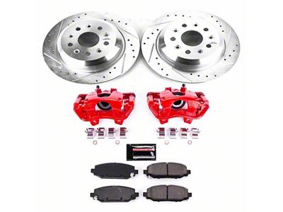 PowerStop Z23 Evolution Sport Brake Rotor, Pad and Caliper Kit; Rear (18-25 Jeep Wrangler JL w/ 342mm Solid Rear Rotors)