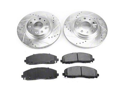 PowerStop Z23 Evolution Sport Brake Rotor and Pad Kit; Front (18-25 Jeep Wrangler JL w/ 328mm Solid Rear Rotors)