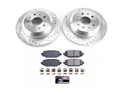 PowerStop Z23 Evolution Sport Brake Rotor and Pad Kit; Rear (18-25 Jeep Wrangler JL w/ 328mm Solid Rear Rotors)