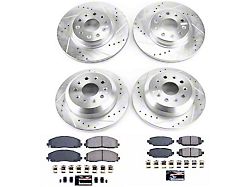 PowerStop Z23 Evolution Sport Brake Rotor and Pad Kit; Front and Rear (18-25 Jeep Wrangler JL w/ 328mm Solid Rear Rotors)