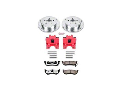 PowerStop Z36 Extreme Truck and Tow Brake Rotor, Pad and Caliper Kit; Rear (03-06 Jeep Wrangler TJ w/ Rear Disc Brakes)