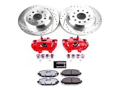 PowerStop Z36 Extreme Truck and Tow Brake Rotor, Pad and Caliper Kit; Rear (18-25 Jeep Wrangler JL w/ 342mm Solid Rear Rotors)