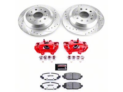 PowerStop Z36 Extreme Truck and Tow Brake Rotor, Pad and Caliper Kit; Rear (18-25 Jeep Wrangler JL w/ 328mm Solid Rear Rotors)