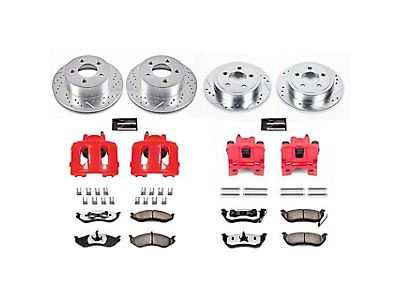 A-Premium Rear Disc Brake Rotors Set For Jeep Wrangler TJ & Liberty – Solid Rotors, 11.22" Diameter, 5-Lug-795452