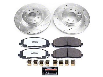 PowerStop Z36 Extreme Truck and Tow Brake Rotor and Pad Kit; Front (18-25 Jeep Wrangler JL w/ 328mm Solid Rear Rotors)
