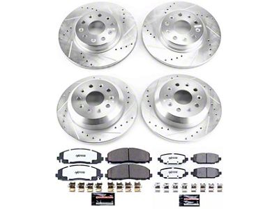 PowerStop Z36 Extreme Truck and Tow Brake Rotor and Pad Kit; Front and Rear (18-25 Jeep Wrangler JL w/ 328mm Solid Rear Rotors)