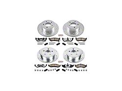 PowerStop Z36 Extreme Truck and Tow Brake Rotor and Pad Kit; Front and Rear (03-06 Jeep Wrangler TJ w/ Rear Disc Brakes)
