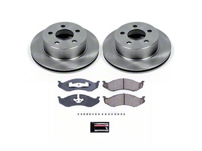 PowerStop OE Replacement Brake Rotor and Pad Kit; Front (1999 Jeep Wrangler TJ w/ 3-Inch Cast Rotors; 00-06 Jeep Wrangler TJ)