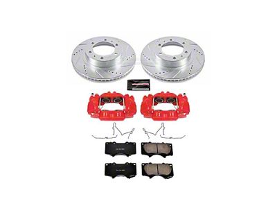 PowerStop Z23 Evolution Sport 6-Lug Brake Rotor, Pad and Caliper Kit; Front (05-23 Tacoma)