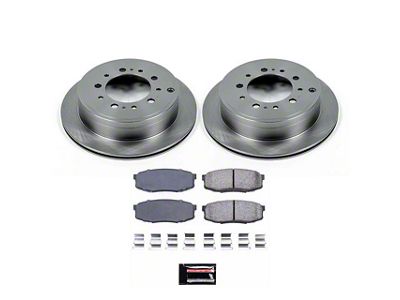 PowerStop OE Replacement 5-Lug Brake Rotor and Pad Kit; Rear (07-21 Tundra)