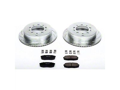 PowerStop Z23 Evolution Sport 5-Lug Brake Rotor and Pad Kit; Rear (07-21 Tundra)