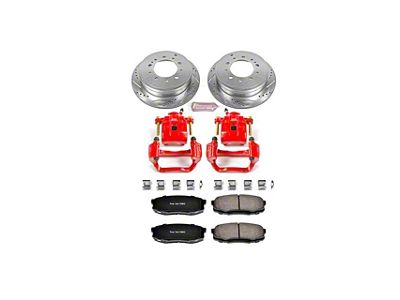 PowerStop Z23 Evolution Sport 5-Lug Brake Rotor, Pad and Caliper Kit; Rear (07-15 Tundra)