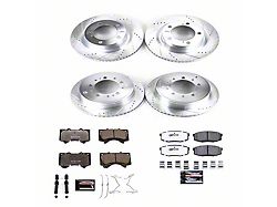 PowerStop Z36 Extreme Truck and Tow 5-Lug Brake Rotor and Pad Kit; Front and Rear (07-21 Tundra)