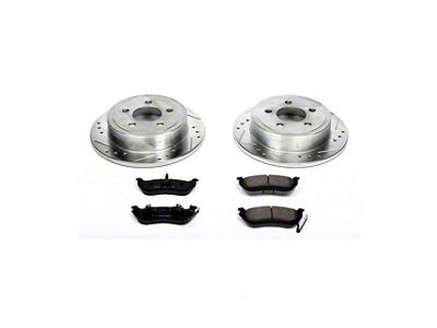 PowerStop Z23 Evolution Sport Brake Rotor and Pad Kit; Rear (03-06 Jeep Wrangler TJ w/ Rear Disc Brakes)
