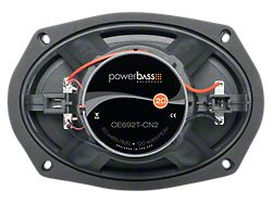PowerBass 6x9-Inch 2 Ohm Direct Fit Thin Mount OEM Replacement Coaxial Speaker; Front Door; 60 Watts RMS/120 Watts Max (04-15 Titan)