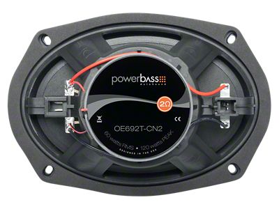PowerBass 6x9-Inch 2 Ohm Direct Fit Thin Mount OEM Replacement Coaxial Speaker; Front Door; 60 Watts RMS/120 Watts Max (04-15 Titan)