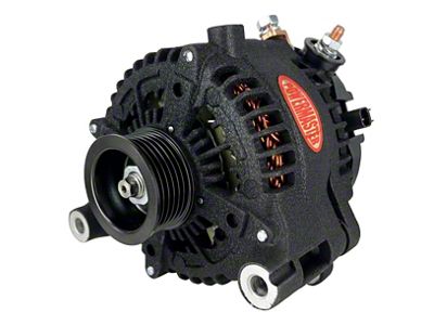Powermaster Alternator with 6-Groove Pulley; 250 Amp; Black (20-25 3.6L Jeep Gladiator JT)