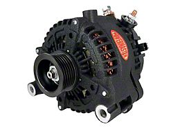 Powermaster Alternator with 6-Groove Pulley; 250 Amp; Black (12-25 3.6L Jeep Wrangler JK & JL)