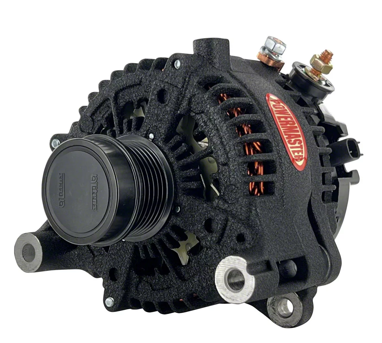 Powermaster Jeep Wrangler Alternator with Decoupler Pulley; 250 Amp