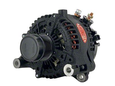 Powermaster Alternator with Decoupler Pulley; 250 Amp; Black (12-25 3.6L Jeep Wrangler JK & JL)