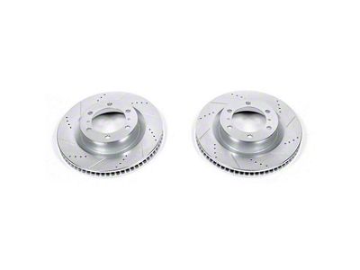 PowerStop Evolution Cross-Drilled and Slotted 6-Lug Rotors; Front Pair (10-24 4Runner)