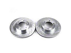 PowerStop Evolution Cross-Drilled and Slotted 6-Lug Rotors; Front Pair (03-09 4Runner w/ 13.30-Inch Front Rotors)