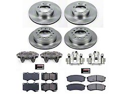 PowerStop OE Replacement 6-Lug Brake Rotor, Pad and Caliper Kit; Front and Rear (03-09 4Runner w/ 13.30-Inch Front Rotors)
