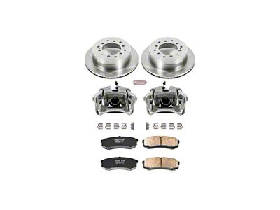 PowerStop OE Replacement 6-Lug Brake Rotor, Pad and Caliper Kit; Rear (10-24 4Runner)