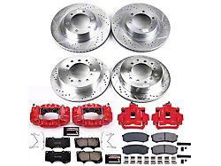 PowerStop Z23 Evolution Sport 6-Lug Brake Rotor, Pad and Caliper Kit; Front and Rear (03-09 4Runner w/ 13.30-Inch Front Rotors)