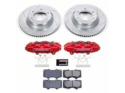 PowerStop Z23 Evolution Sport 6-Lug Brake Rotor, Pad and Caliper Kit; Front (10-15 4Runner)