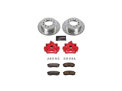 PowerStop Z36 Extreme Truck and Tow 6-Lug Brake Rotor, Pad and Caliper Kit; Rear (03-09 4Runner)