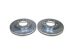 PowerStop Evolution Cross-Drilled and Slotted 6-Lug Rotors; Front Pair (21-25 Bronco, Excluding Raptor)