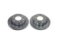 PowerStop Evolution Cross-Drilled and Slotted 6-Lug Rotors; Rear Pair (21-25 Bronco, Excluding Raptor)