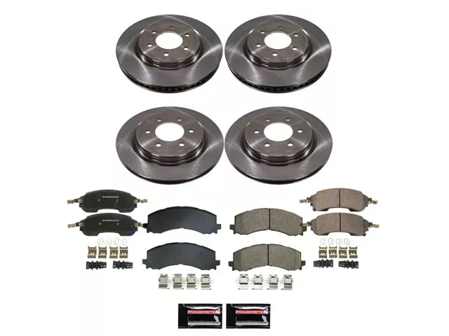 PowerStop Bronco OE Replacement 6-Lug Brake Rotor and Pad Kit; Front ...