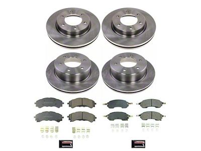 PowerStop OE Replacement 6-Lug Brake Rotor and Pad Kit; Front and Rear (21-25 Bronco, Excluding Raptor)