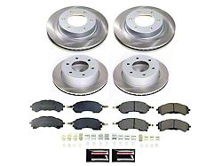 PowerStop Semi-Coated 6-Lug Brake Rotor and Pad Kit; Front and Rear (21-25 Bronco, Excluding Raptor)